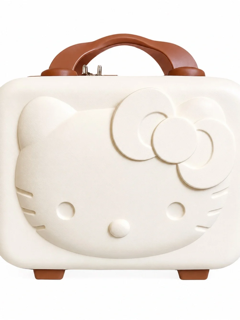 Cream Hello Kitty Carry Case with Brown Handle